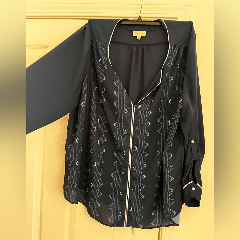 ModCloth Dark Blue Blouse